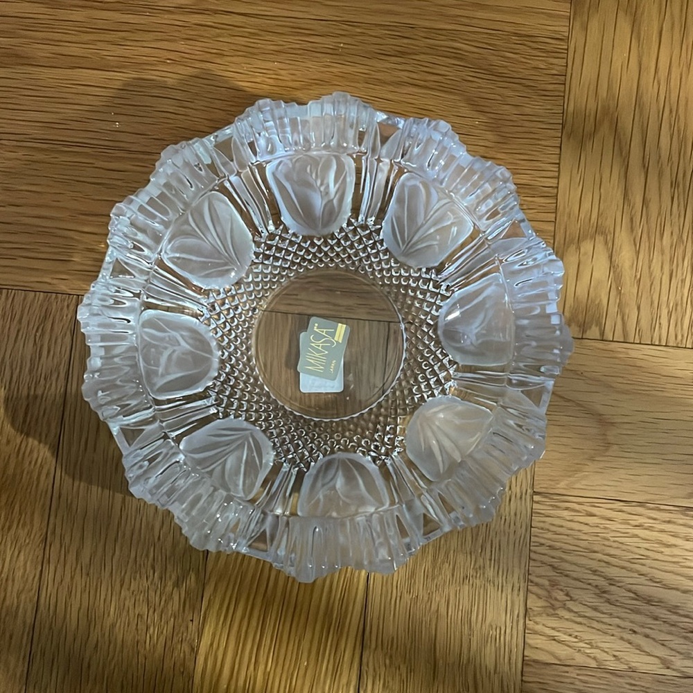Mikasa Crystal Margaux Ashtray 6 Inches NWT